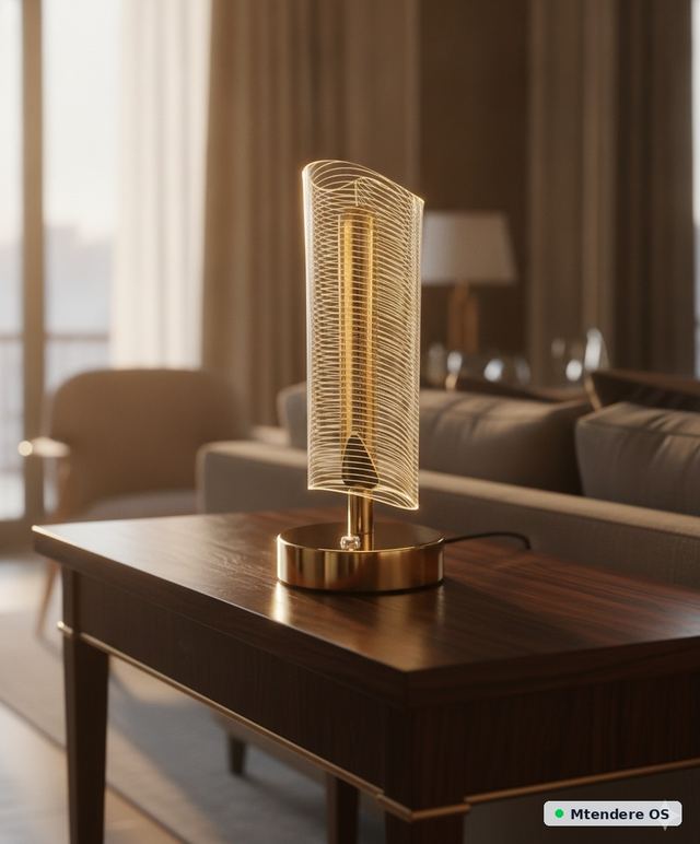 Elegant Golden Spiral Table Lamp