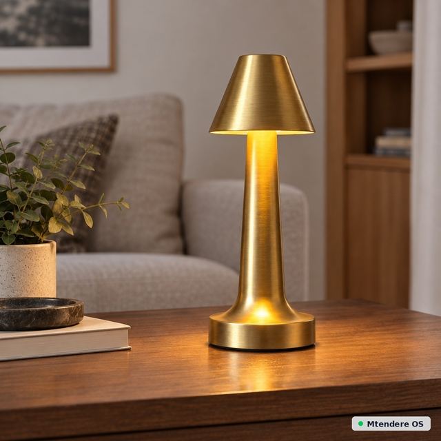 Gold-Tone Rechargeable Touch Table Lamp