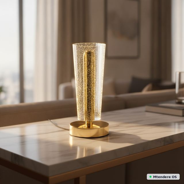 Modern Gold Crystal Table Lamp