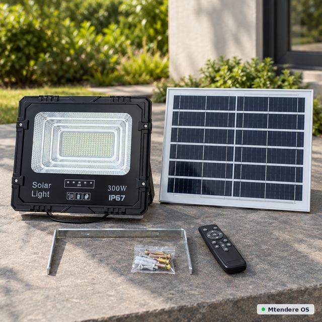 Solar LED Floodlight with Separate Panel